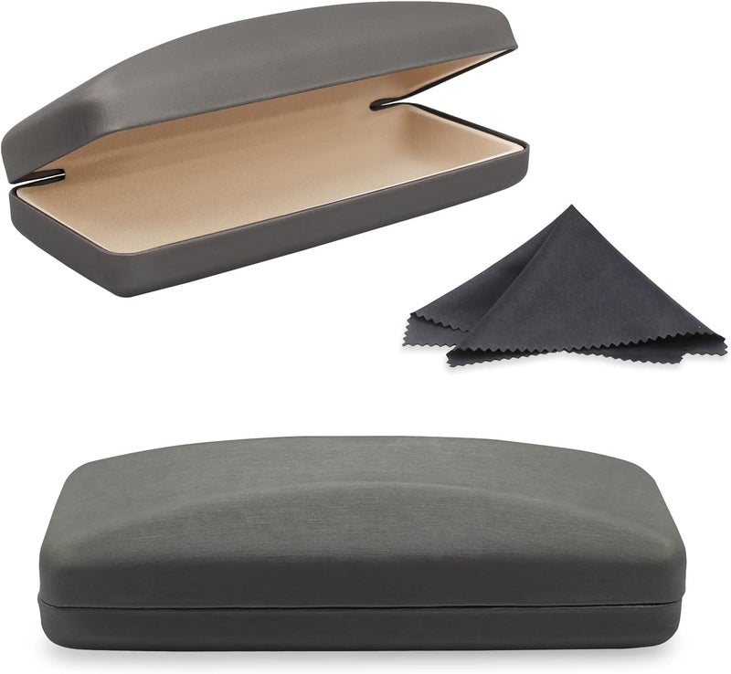 SMARTTOP Hard Shell Eyeglass Case- Glass Case With Cleaning Cloth, Glasses Case hard shell for men women - Image 1
